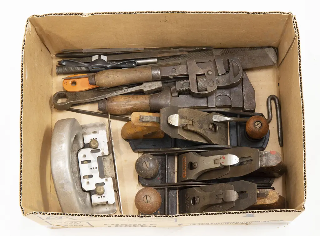 Three Woodworking Planes and Selection Hand Tools Image 1++