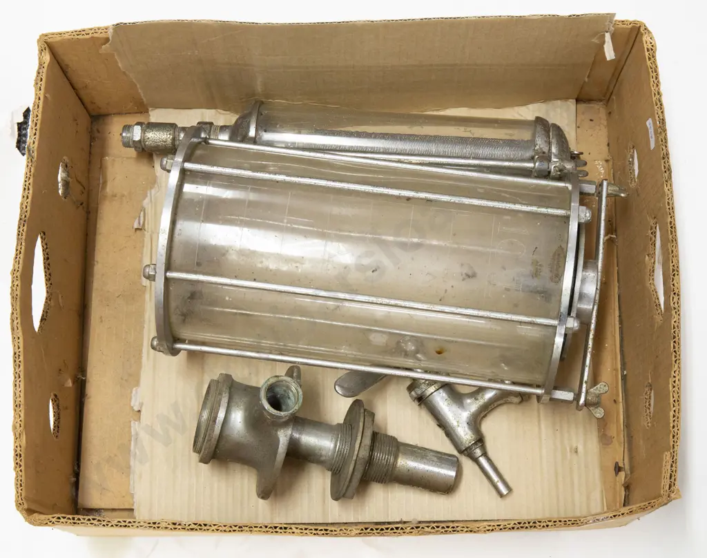 Large and Small Chrome Framed Glass Canisters Image 1++