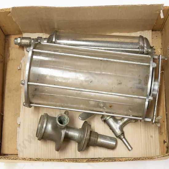 Large and Small Chrome Framed Glass Canisters