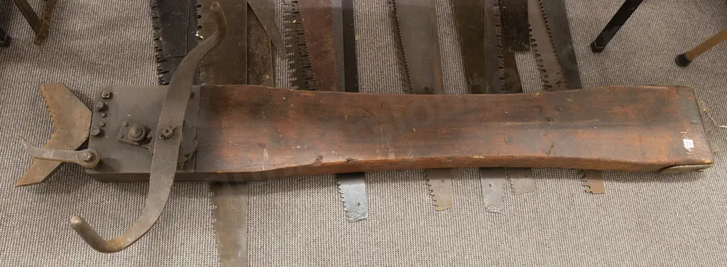Large Vintage Steel and Wood Stump Remover Image 1++
