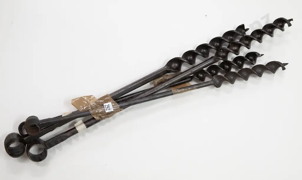 Four Large Hand Augers Image 1++