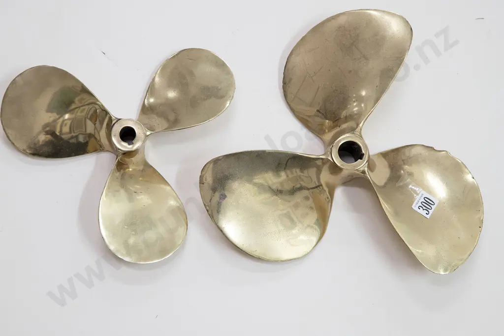 Two Small Brass Propellers Image 1++