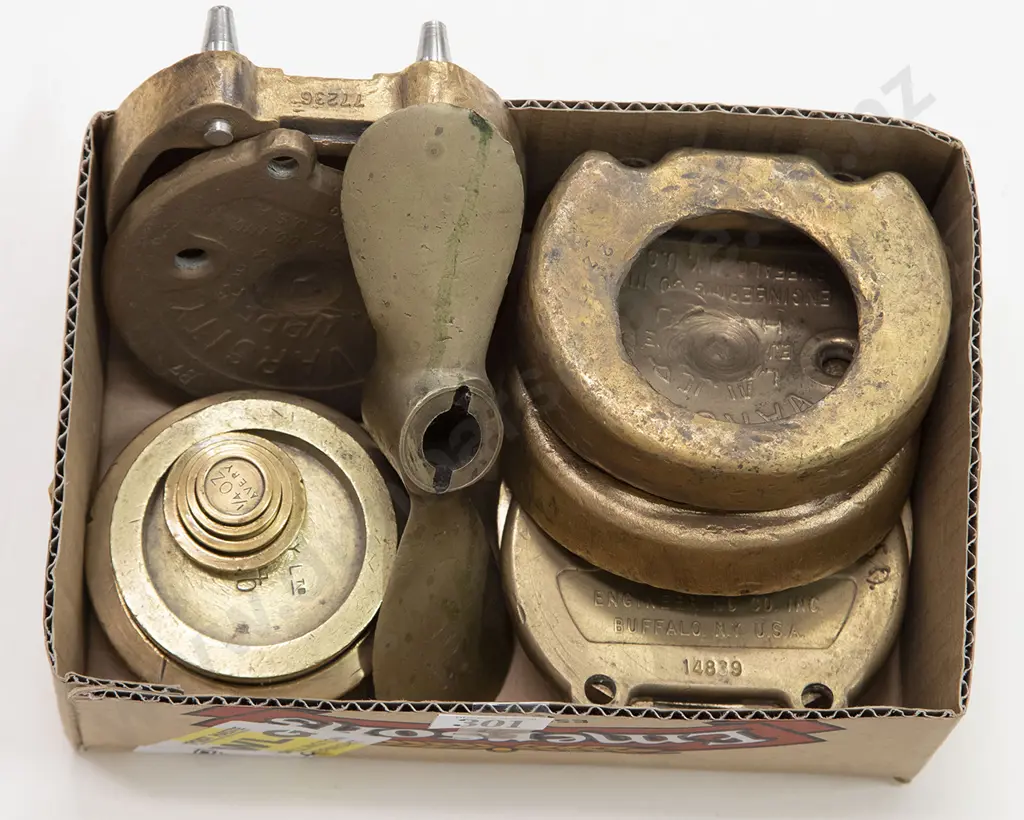 Three Brass Fire Hose Caps Image 1++