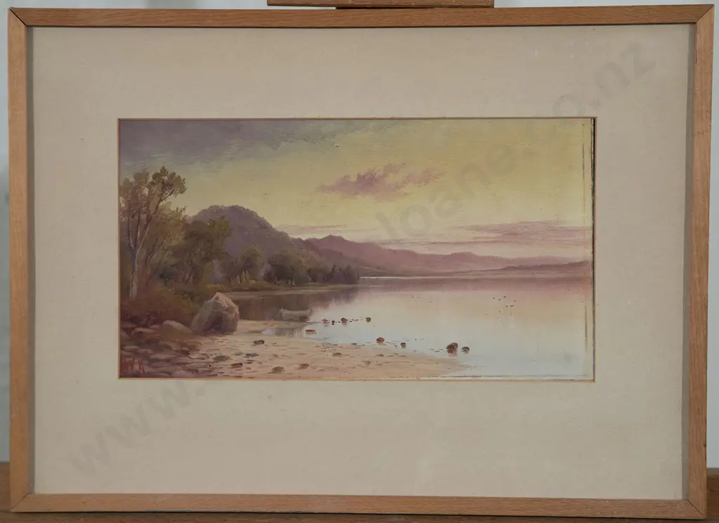 H W Kirkwood - Coastal Landscape in Dusky Hues Image 1++
