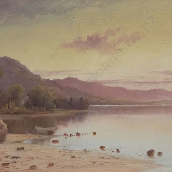 H W Kirkwood - Coastal Landscape in Dusky Hues