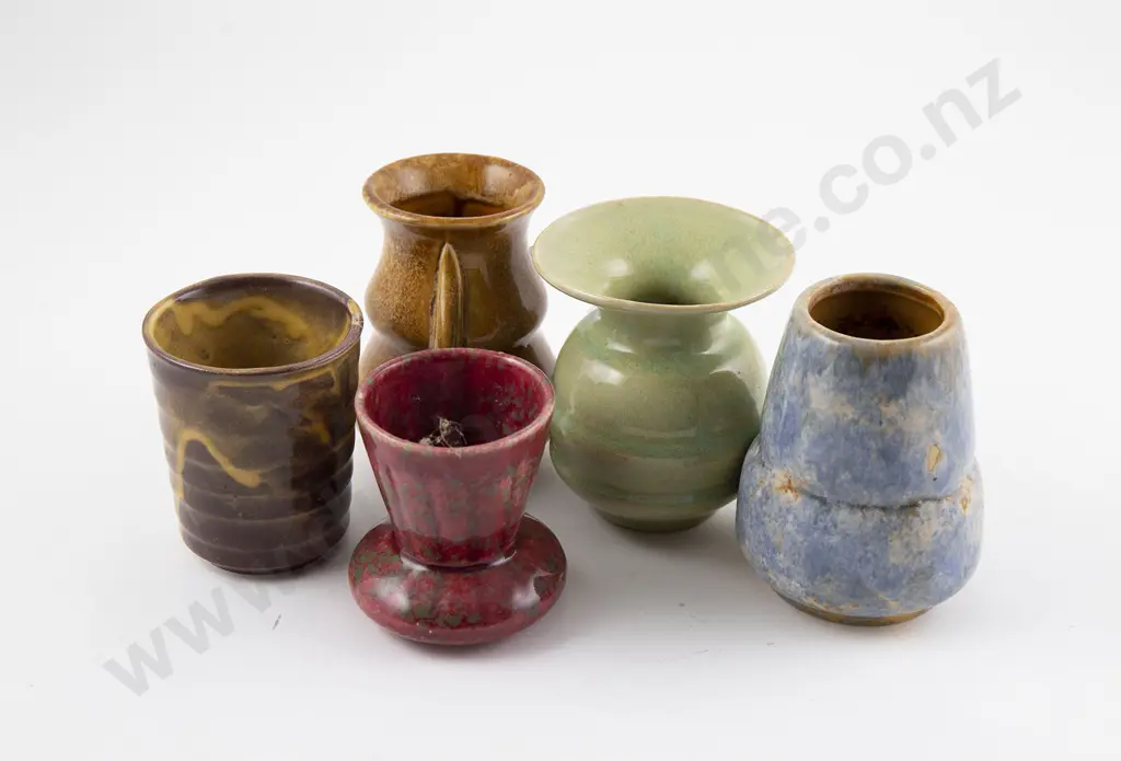Five Crown Lynn Posy Vases Image 1++