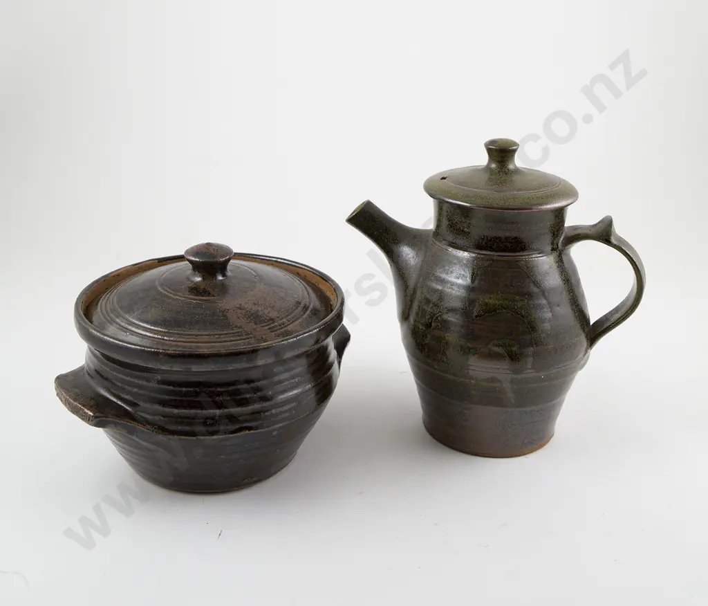 Peter Stichbury Coffee Pot & Small Casserole Image 1++