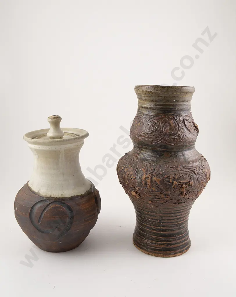 Janet Wright Vase & Lidded Jar Image 1++