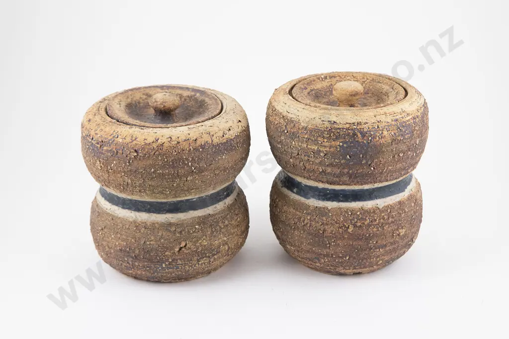 Pair Roger Brittain Lidded Jars Image 1++