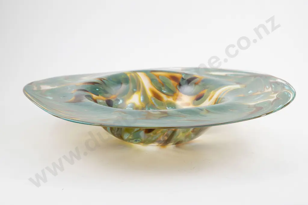 Unknown Large Freeform Art Glass Bowl Image 1++