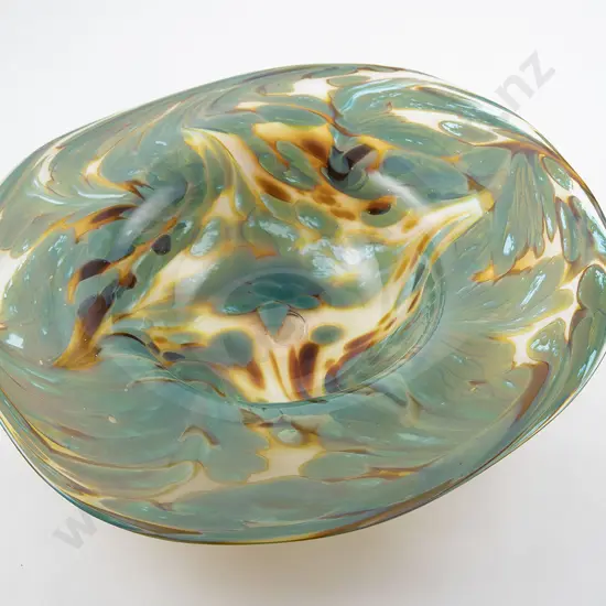 Unknown Large Freeform Art Glass Bowl