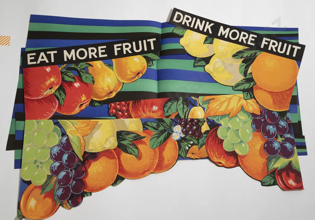 Collection NZ Fruit Posters - Eat More Fruit / Keep Fit Image 1++
