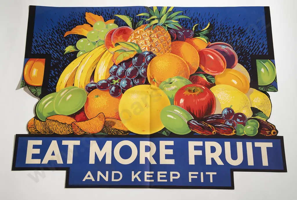 Collection NZ Fruit Posters - Eat More Fruit / Keep Fit Image 1++