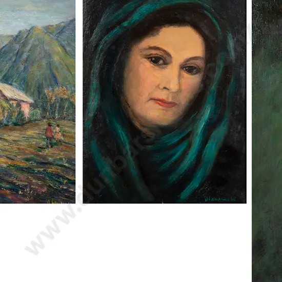 Olive Laurenson - Valley Cottages & Two Portraits (3)