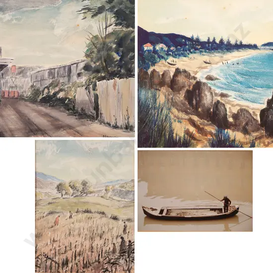 Olive Laurenson - Three Various Watercolours & other photograph (4)