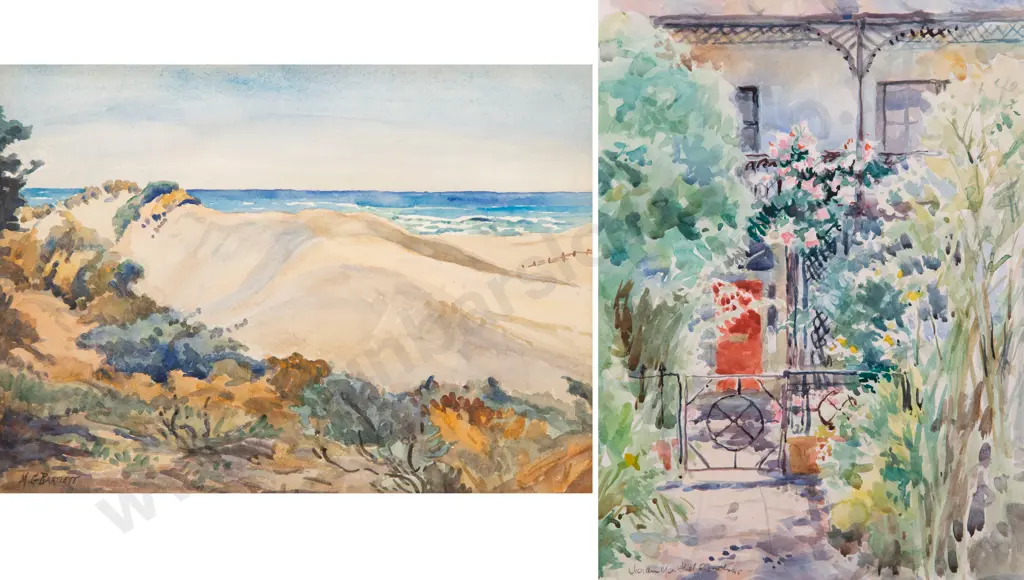 Vivian Manthel-French & M G Bartlett watercolours (2) Image 1++