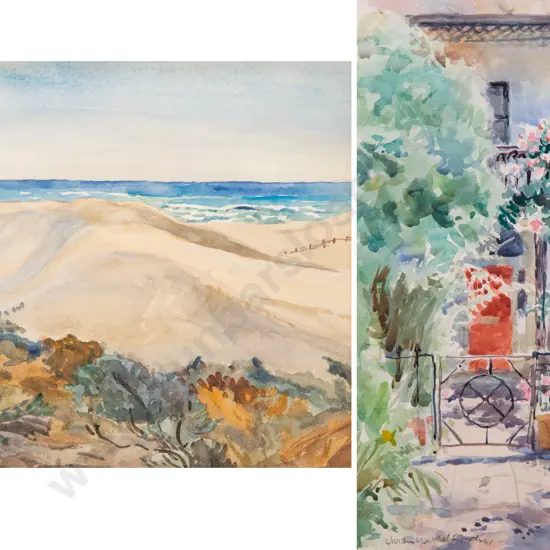 Vivian Manthel-French & M G Bartlett watercolours (2)