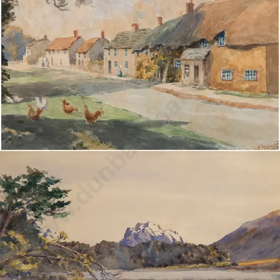 C H Howorth & other watercolour (2)