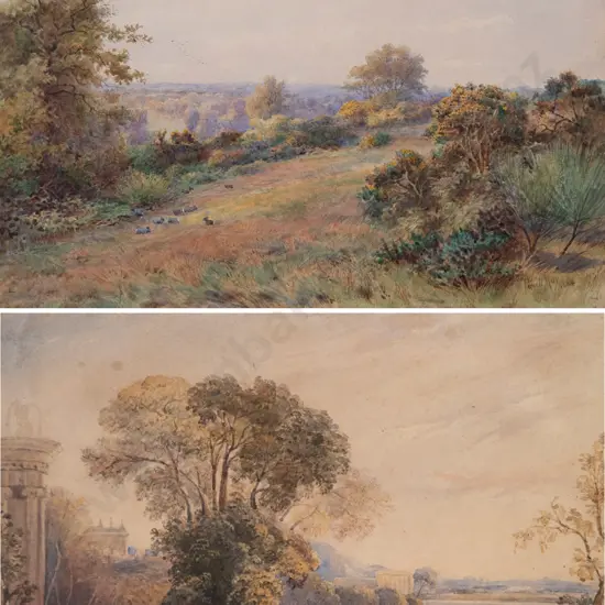 George Barret Jnr & Arthur Powell May watercolours (2)