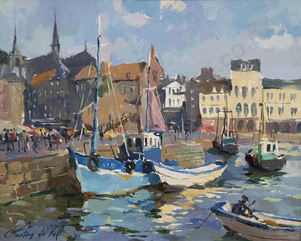 Gaston de Vel - Inner Harbour Honfleur Image 1++