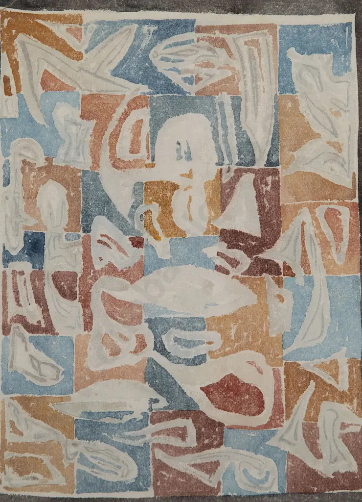 Geoff Fairburn - Two Maori Inspired Abstracts Image 1++
