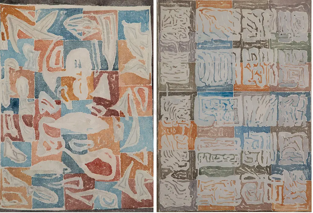 Geoff Fairburn - Two Maori Inspired Abstracts Image 1++