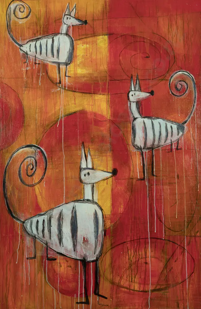 Pippa Sanderson - Dogs Stroll into the Frame Image 1++