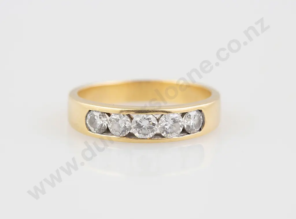 18ct Five Stone Diamond Eternity Band Image 1++