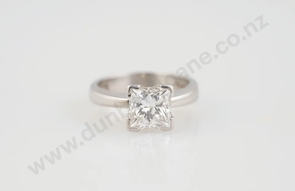 All Platinum Solitaire Diamond Ring Image 1++