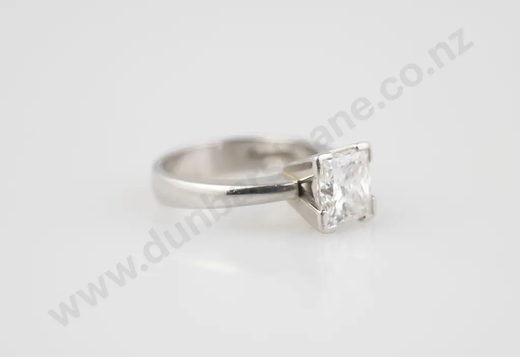 All Platinum Solitaire Diamond Ring Image 1++