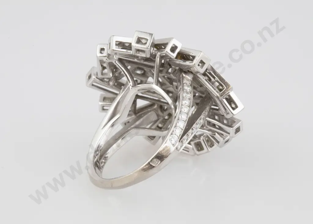Chaumet (Paris) 18ct White Gold 75stone Diamond 'Le Grand Frisson' Cluster Ring Image 1++