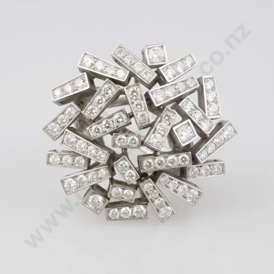 Chaumet (Paris) 18ct White Gold 75stone Diamond 'Le Grand Frisson' Cluster Ring