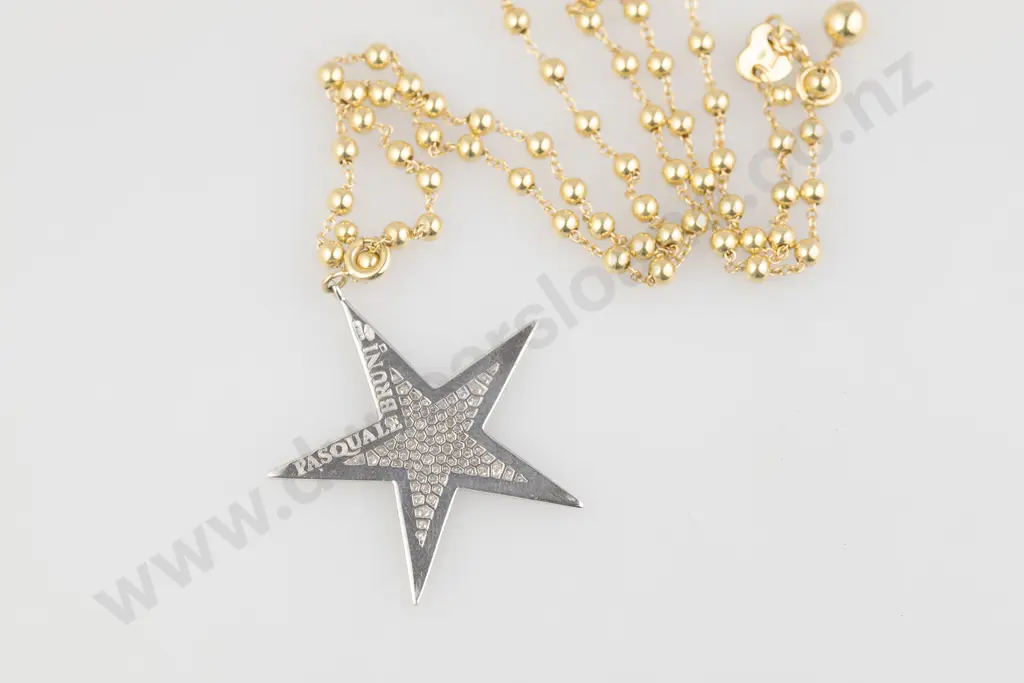 Pasquale Bruni (Italy) 18ct White Gold Diamond Star Pendant Image 1++