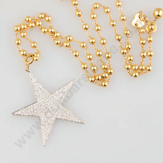 Pasquale Bruni (Italy) 18ct White Gold Diamond Star Pendant