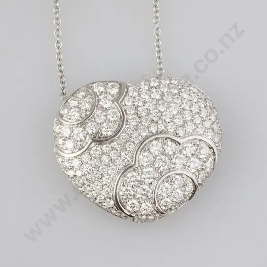Pasquale Bruni (Italy) 18ct White Gold Diamond Heart Pendant