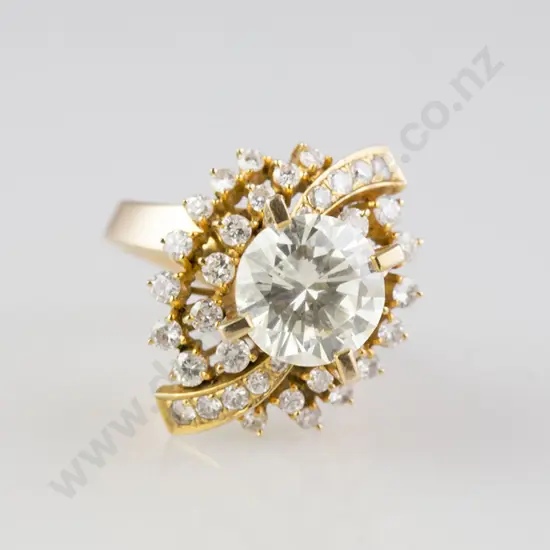 18ct 39stone Diamond Cluster Ring
