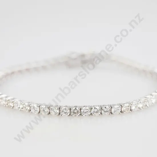 14ct White Gold Diamond Tennis Bracelet