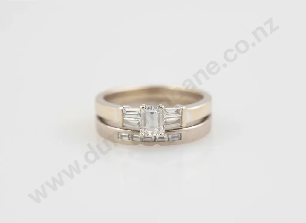 18ct White Gold Solitaire Diamond Ring Image 1++