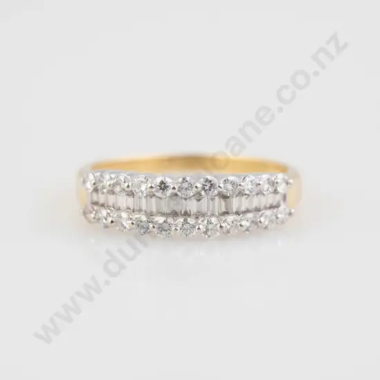 18ct 42stone Diamond Fancy Band Ring