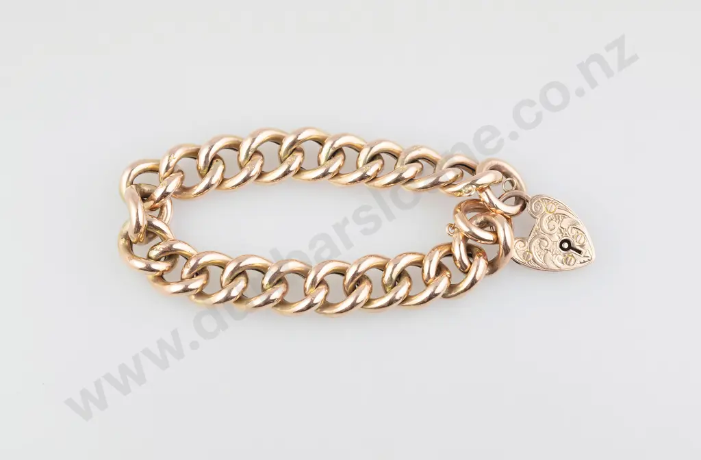 9ct Large Curb Link Bracelet Image 1++