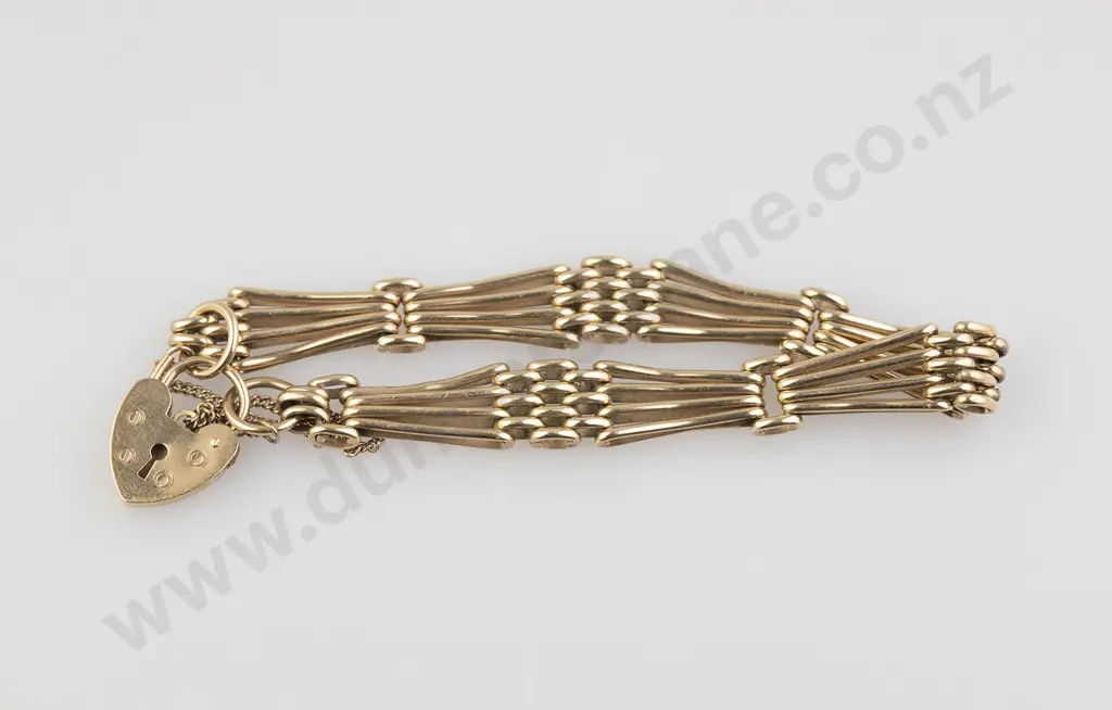 9ct Gate Link Bracelet Image 1++