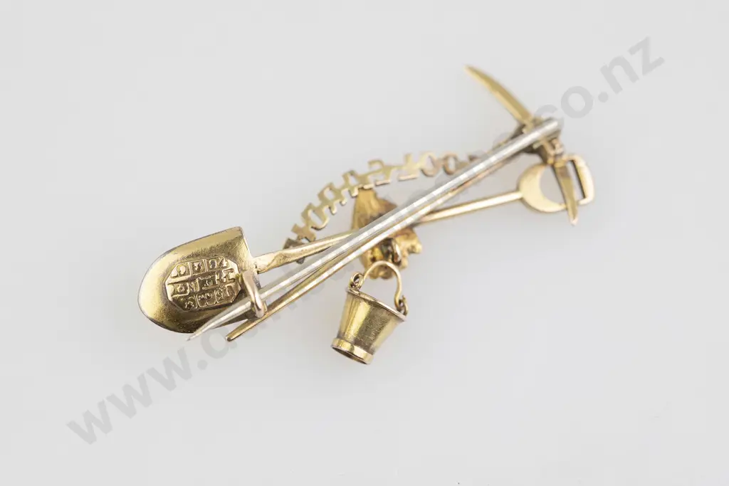 C1894 Colonial Australian 'Coolcardie' 15ct Gold Miners Brooch Image 1++