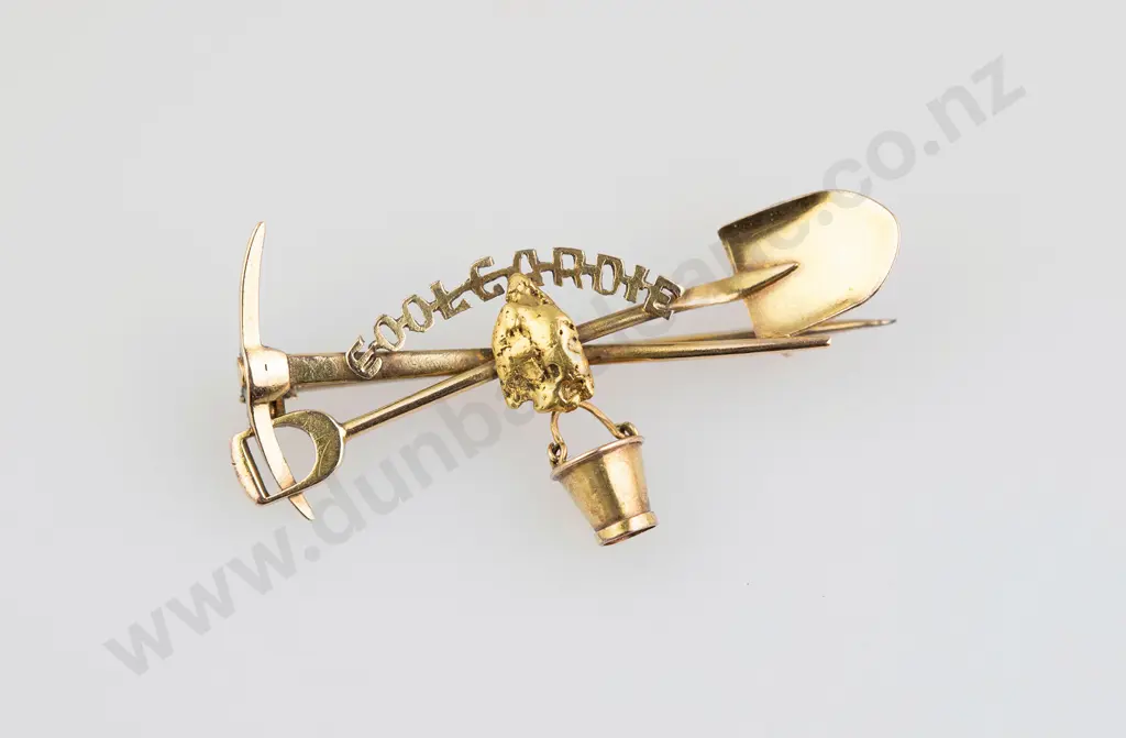 C1894 Colonial Australian 'Coolcardie' 15ct Gold Miners Brooch Image 1++