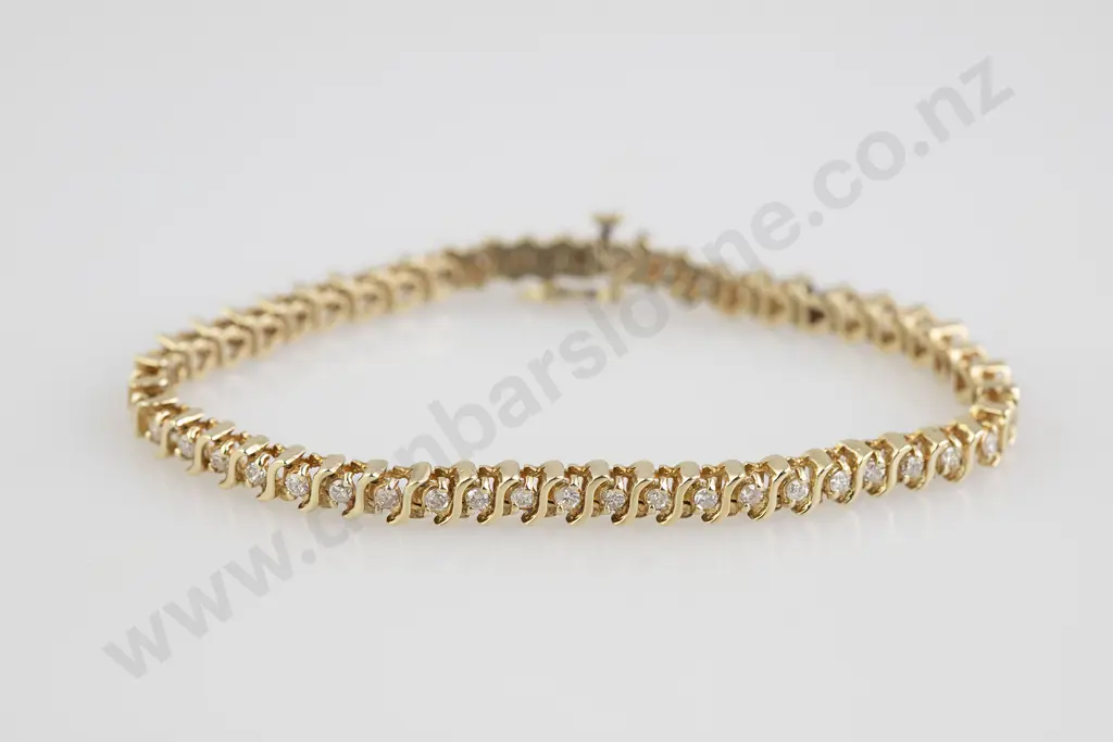 14ct 50stone Diamond Tennis Bracelet Image 1++