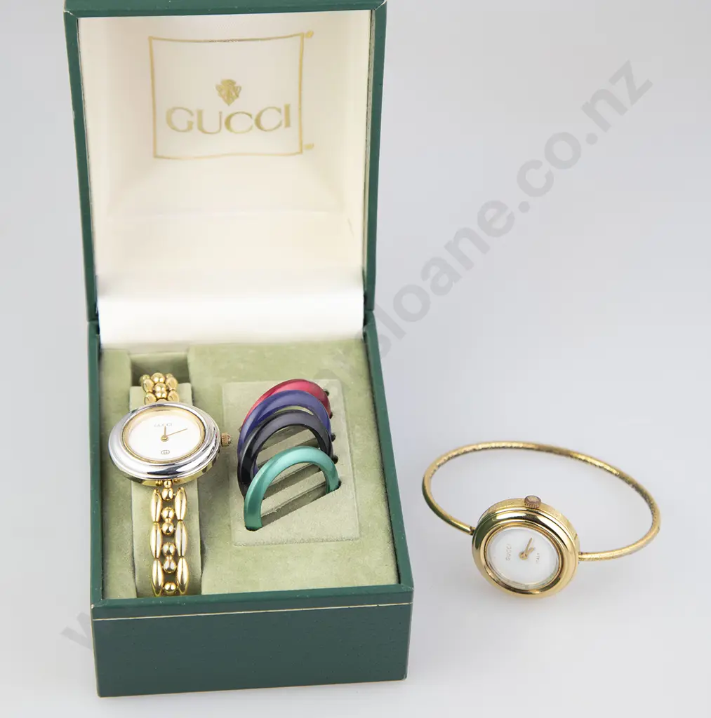 Vintage Gucci Gold Plated Watch Bezel Colour Change Image 1++