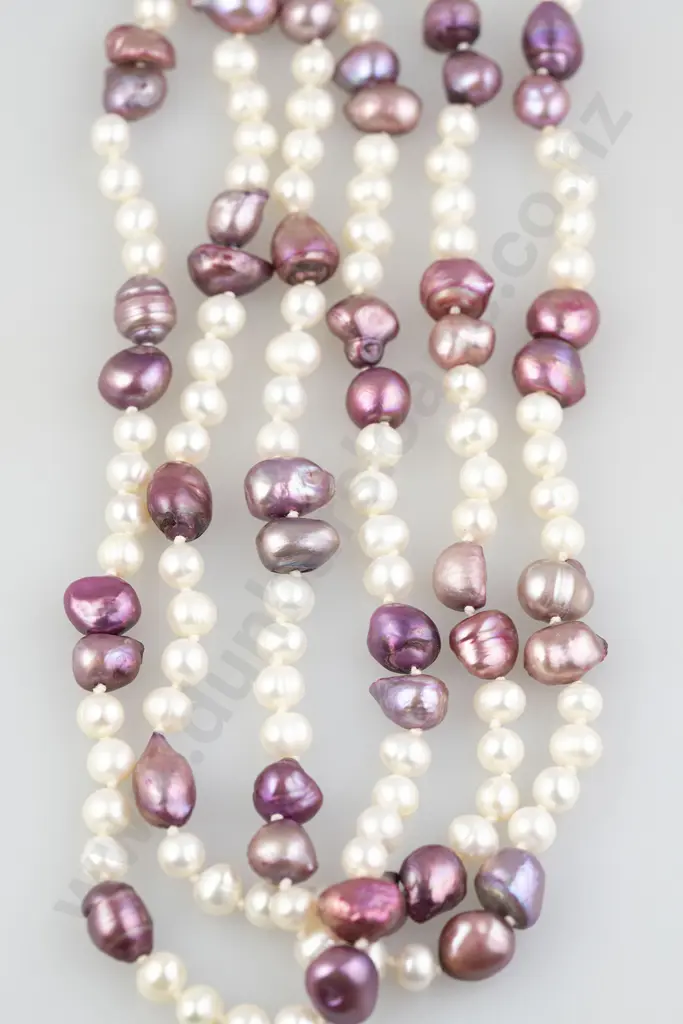 Single Strand Fresh Water Pearl Necklace Image 1++