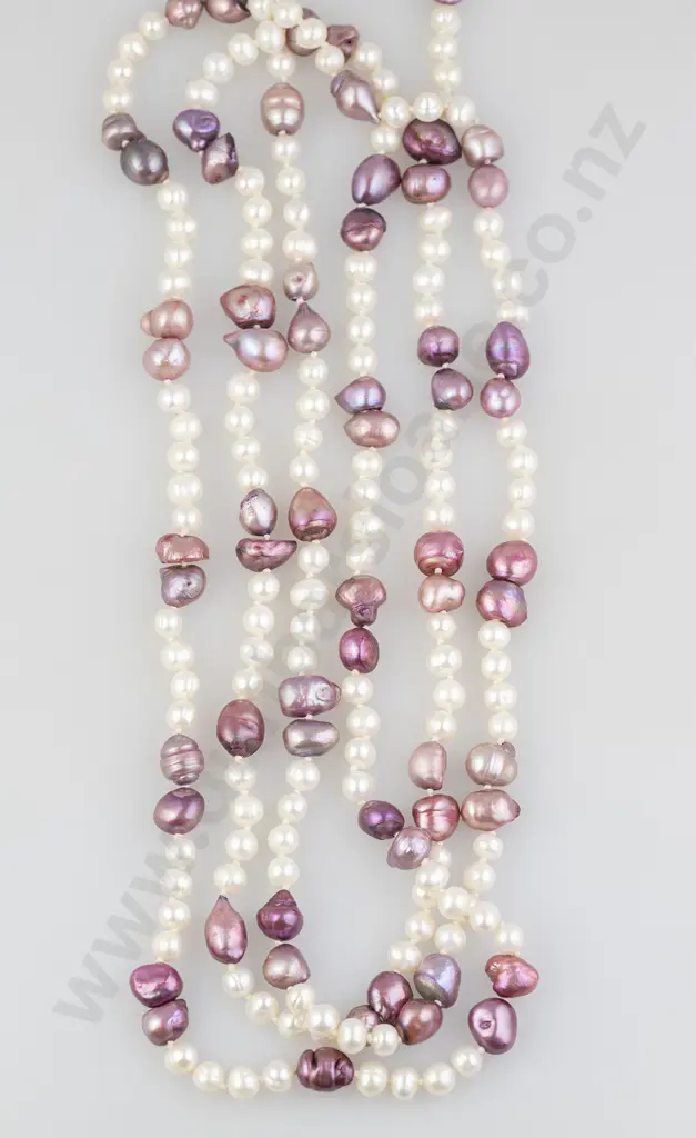 Single Strand Fresh Water Pearl Necklace Image 1++