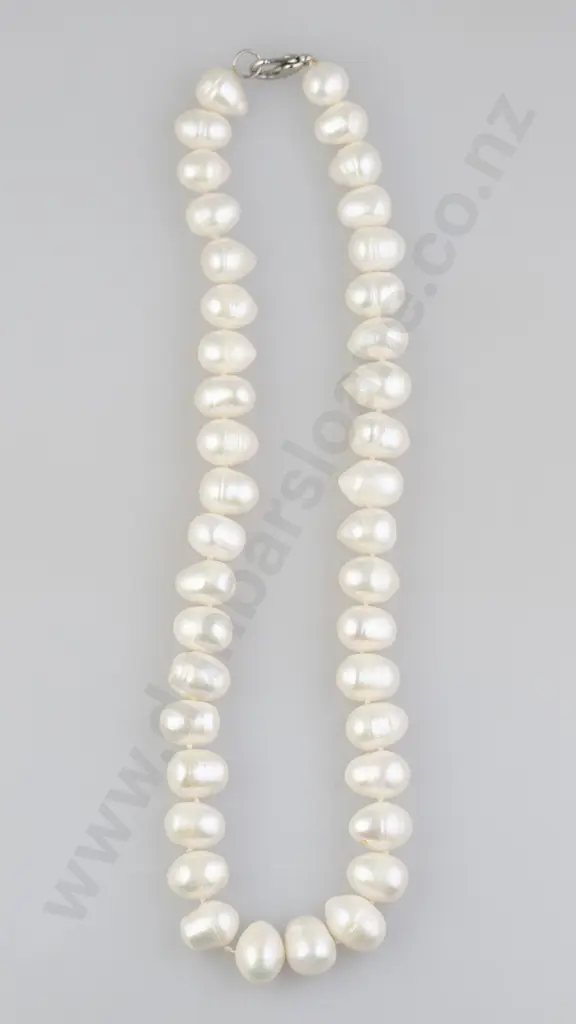 Single Strand Freshwater Pearl Necklace Image 1++