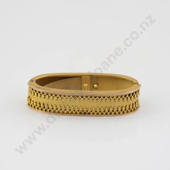 Late Victorian 9ct Gold Gilt Scarf Clip