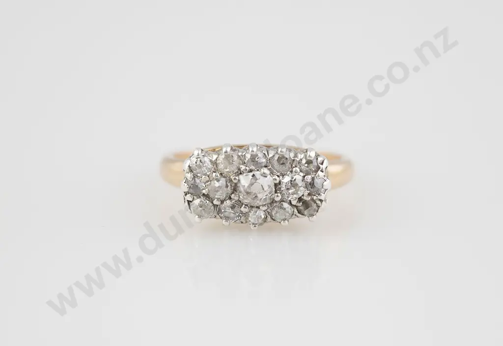 14ct 15stone Diamond Cluster Ring Image 1++